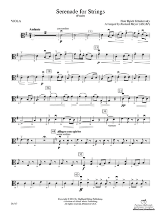Book cover for Serenade for Strings: Viola