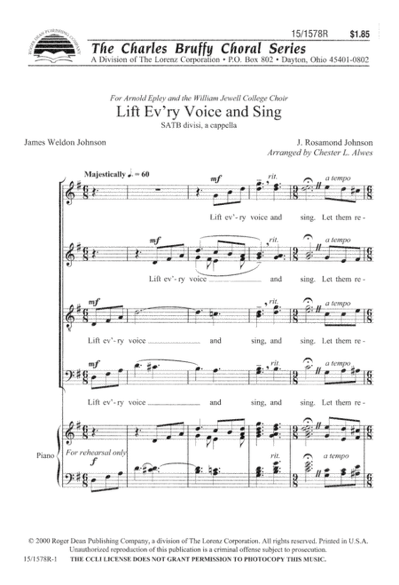 Lift Ev'ry Voice and Sing image number null