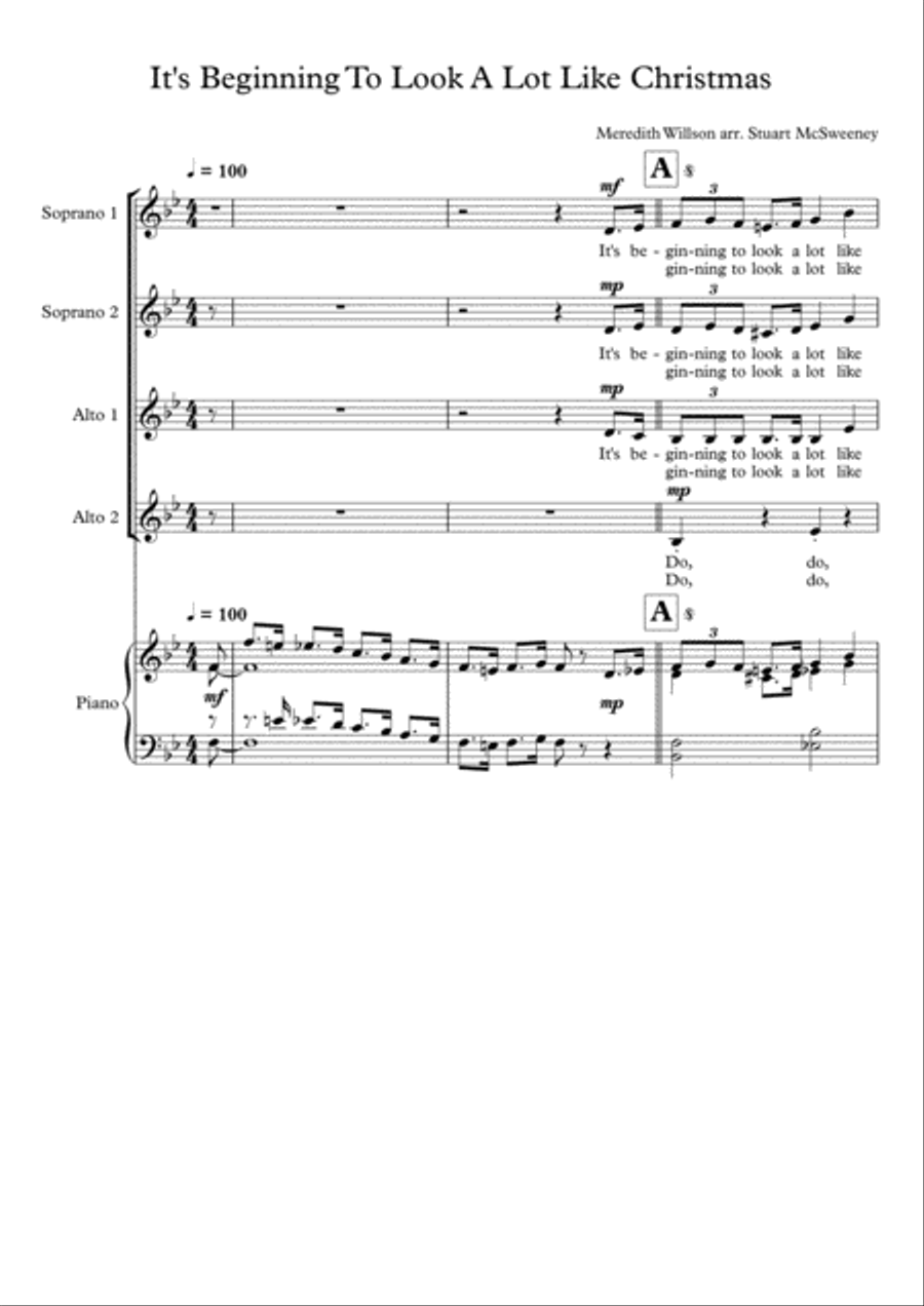 It's Beginning To Look Like Christmas SSA scores gallery preview page 2