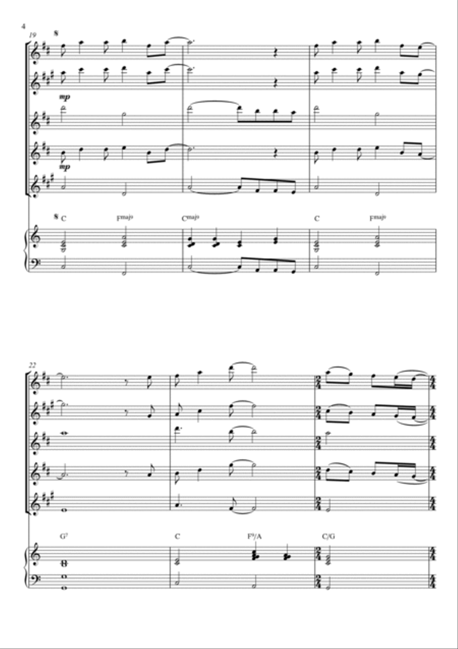 I Will Remember You I Will Remember You Saxophone Quintet scores gallery preview page 4