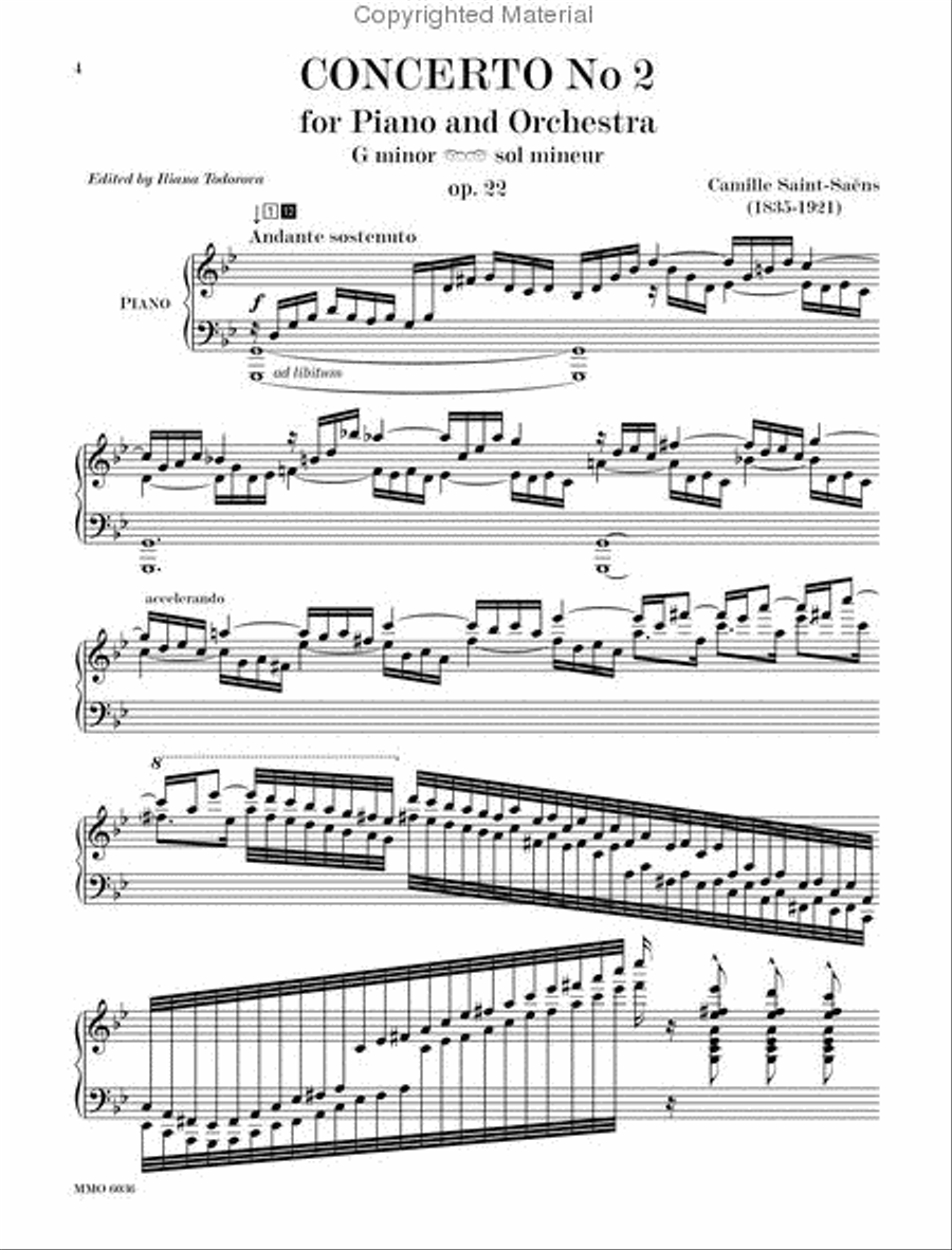Saint-Saens – Concerto No. 2 in G Minor, Op. 22 Piano Solo scores gallery preview page 2