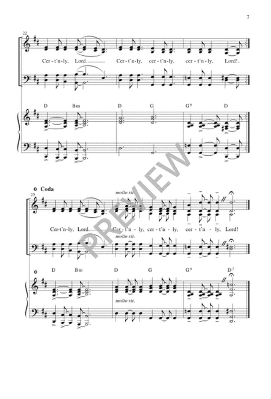 Do You Believe / Certainly, Lord 4-Part scores gallery preview page 7