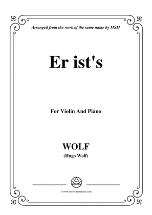 Book cover for Wolf-Er ist's, for Violin and Piano