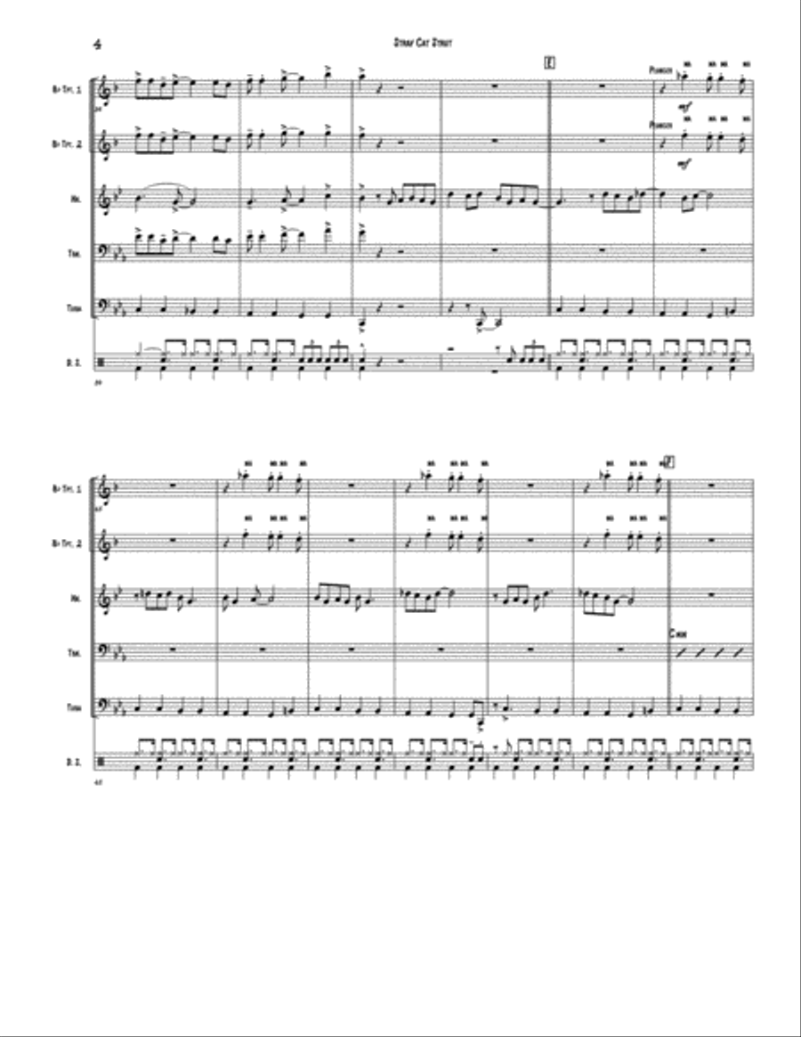 Stray Cat Strut Brass Ensemble scores gallery preview page 4