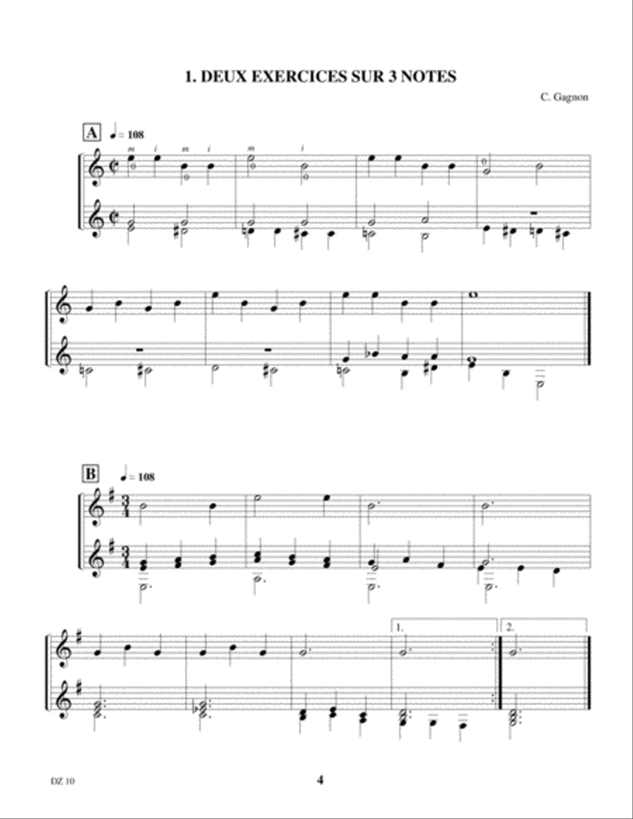 Répertoire monodique pour guitare Classical Guitar scores gallery preview page 4