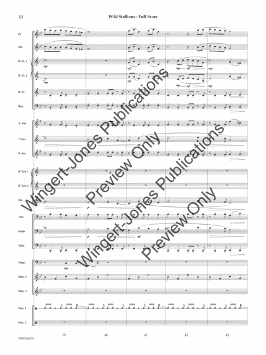 Wild Stallions (Score) Concert Band scores gallery preview page 11