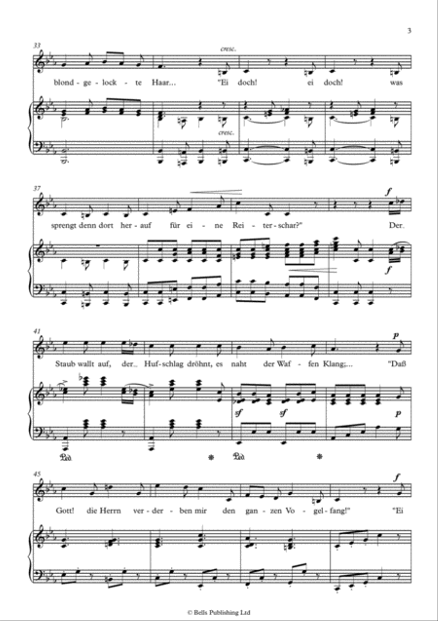 Heinrich der Vogler, Op. 56 No. 1 (E-flat Major) Voice Solo scores gallery preview page 3