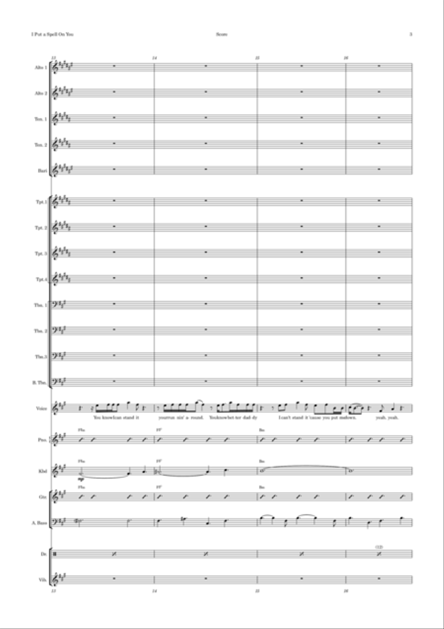 I Put A Spell On You Jazz Ensemble scores gallery preview page 3