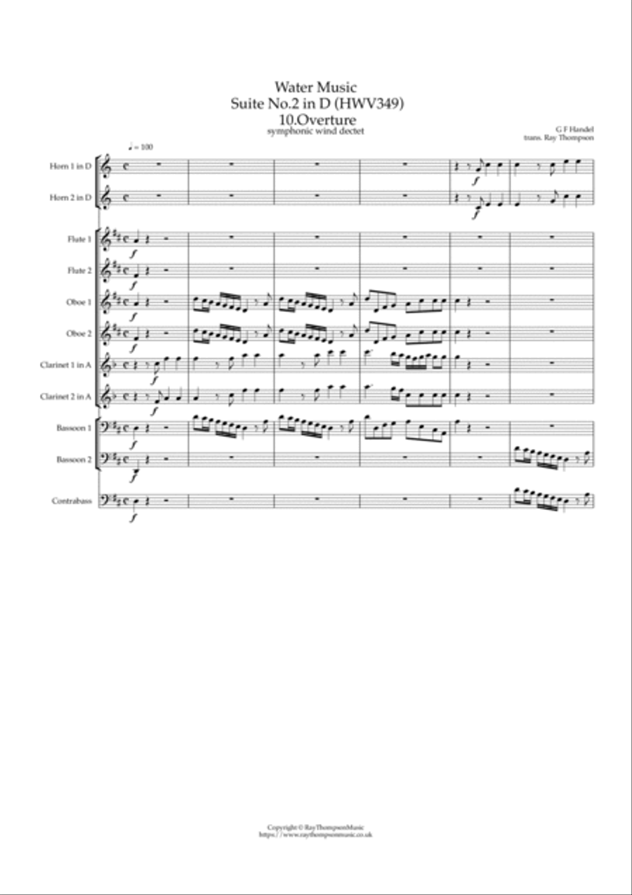 Handel: Suite No.2 in D (HWV349)(Complete) 