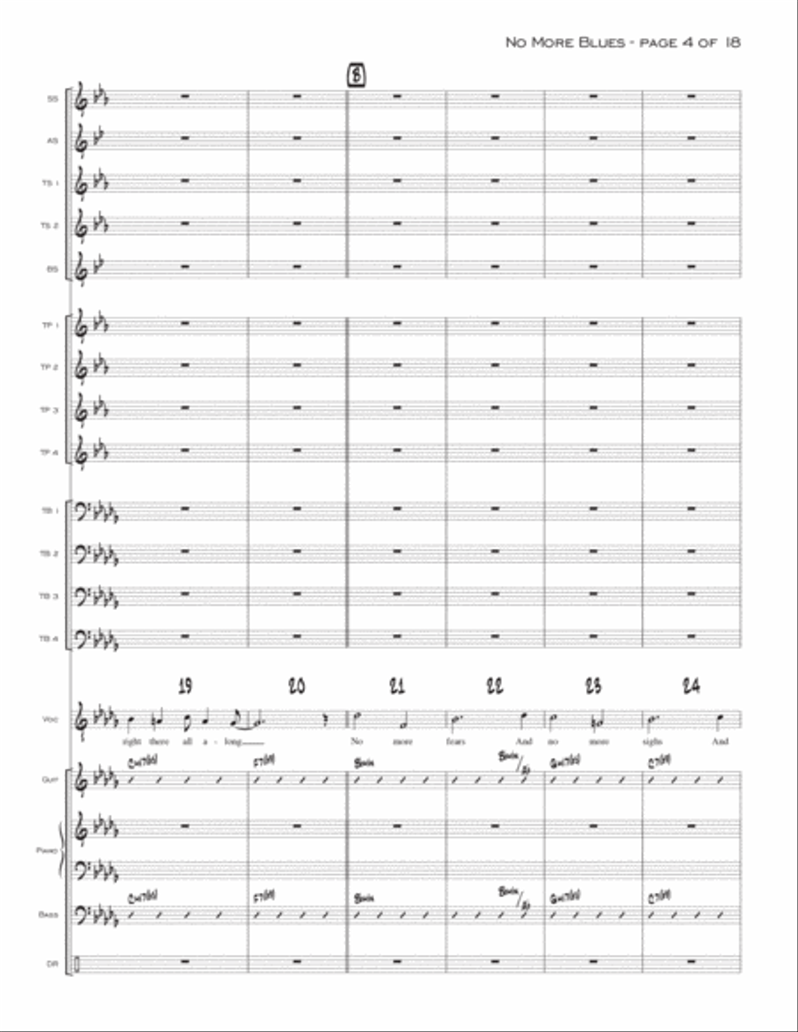 Chega De Saudade (no More Blues) Jazz Ensemble scores gallery preview page 4