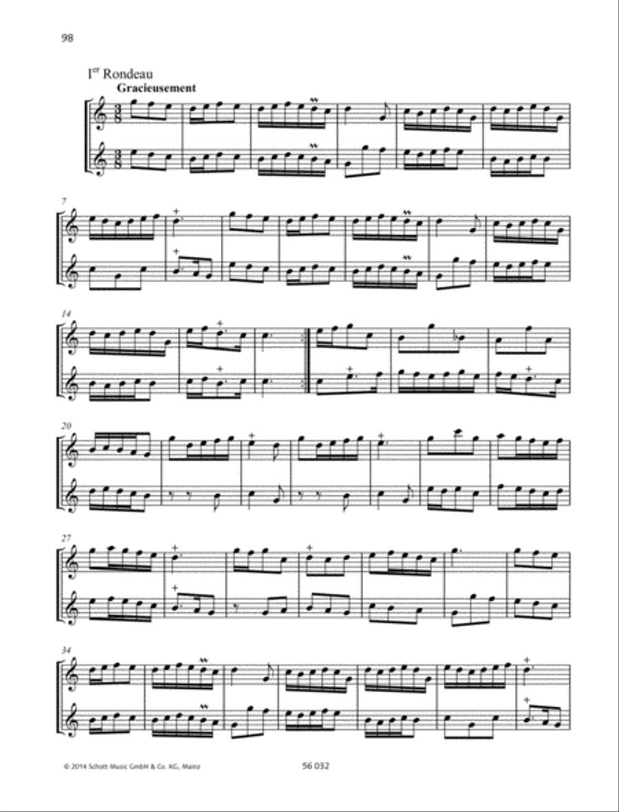 Suite C major, Op. 17 No. 4 Alto Recorder scores gallery preview page 3