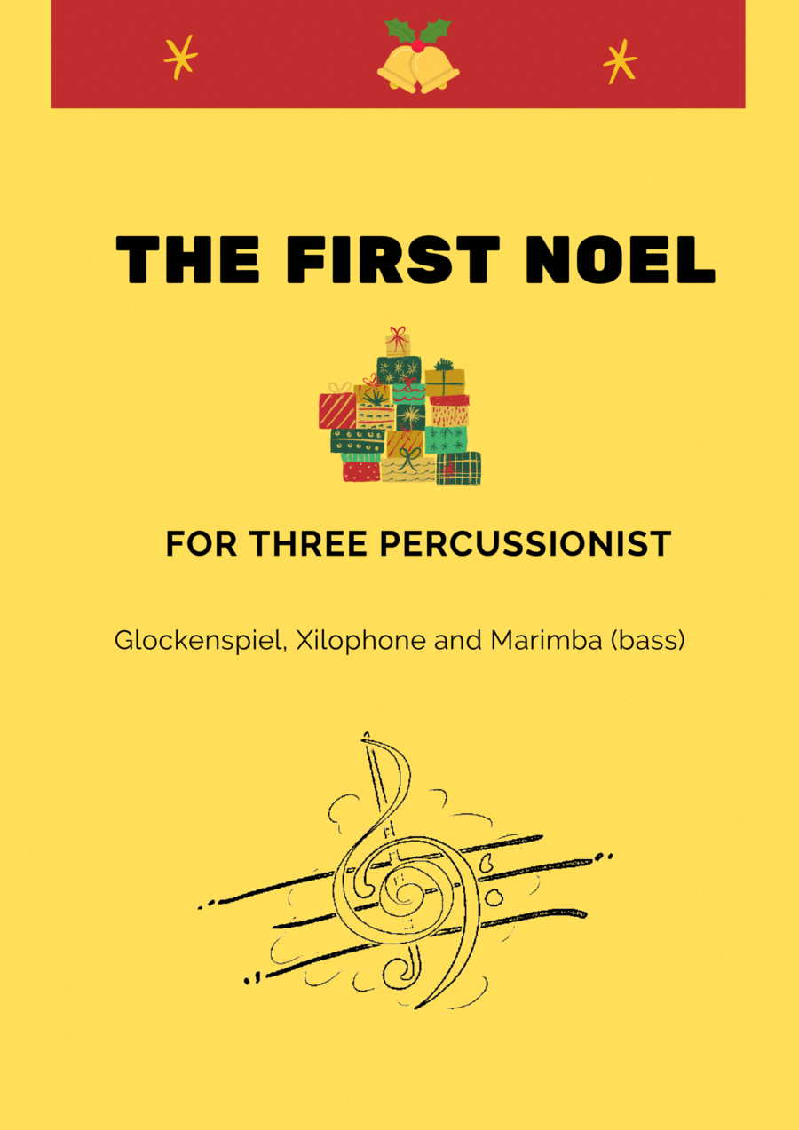The First Noel (Glockenspiel, Xilophone and Marimba-bass) Percussion Ensemble scores gallery preview page 1