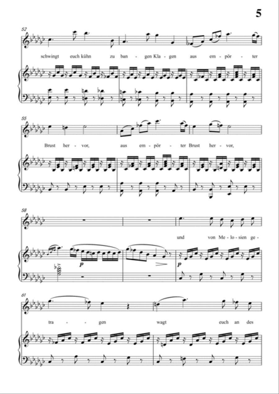 Schubert-Epistel(Herrn Joseph Spaun) in #G minor,D.749,for Vocal and Piano.sib Voice scores gallery preview page 6