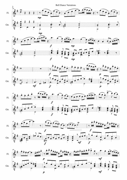 Bell Dance Variations for flute and guitar image number null