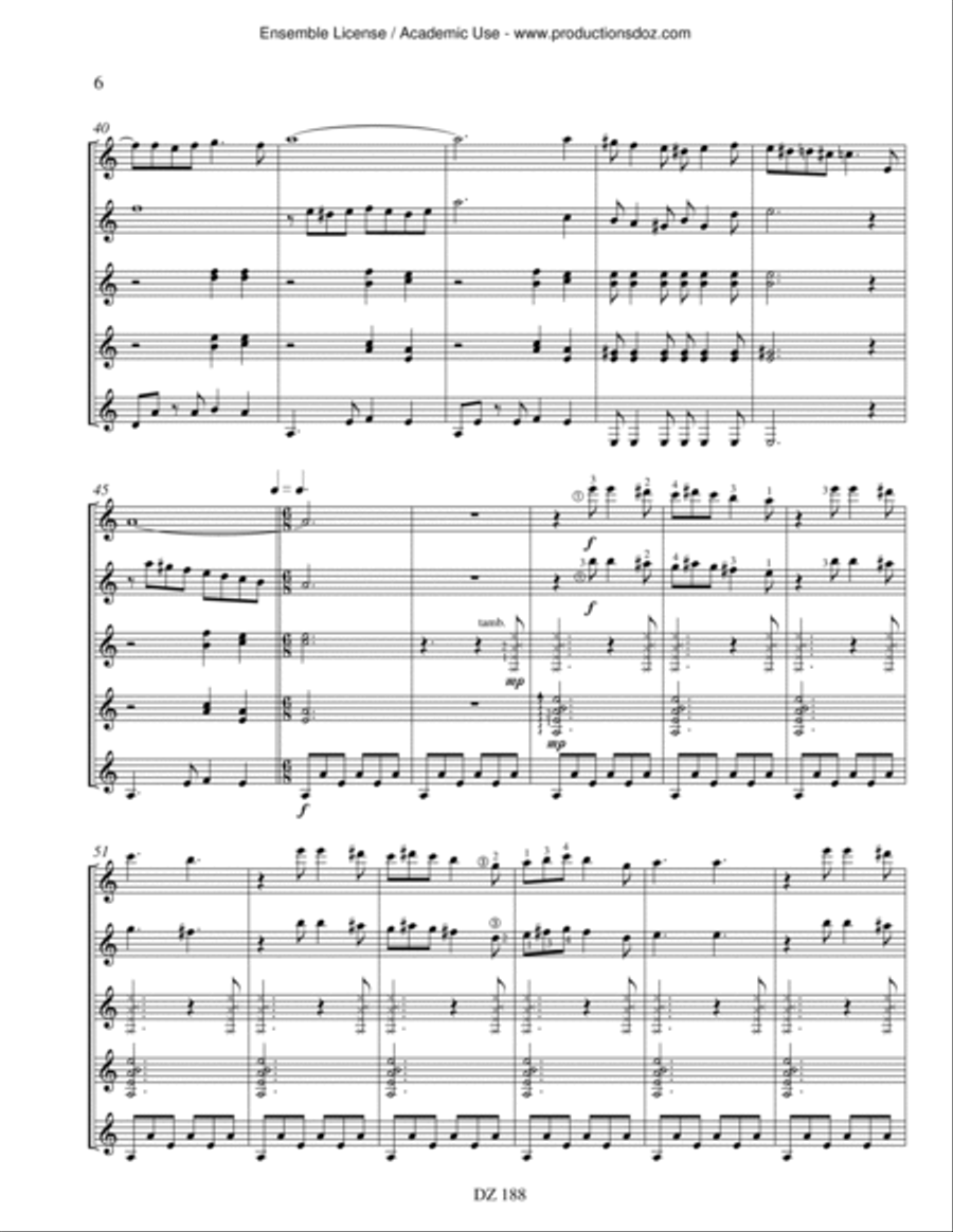 Tango estampie Tango estampie Guitar Ensemble scores gallery preview page 6