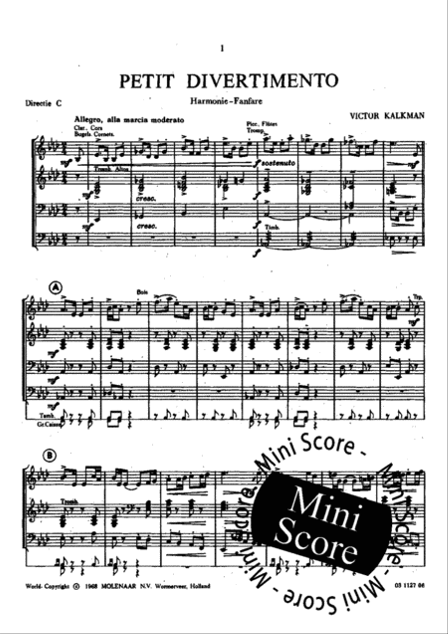 Petit Divertimento Fanfare Band scores gallery preview page 5