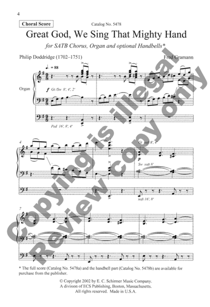 Great God, We Sing That Mighty Hand (Choral Score) image number null
