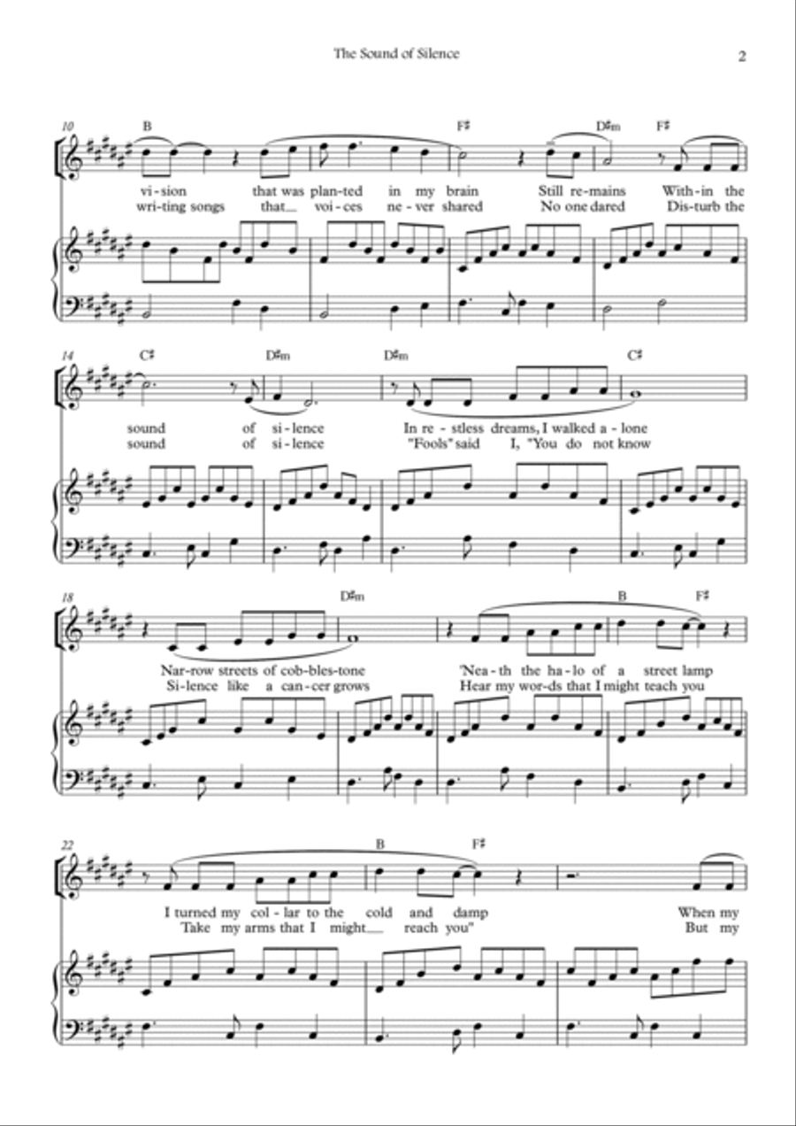 The Sound Of Silence Voice scores gallery preview page 2
