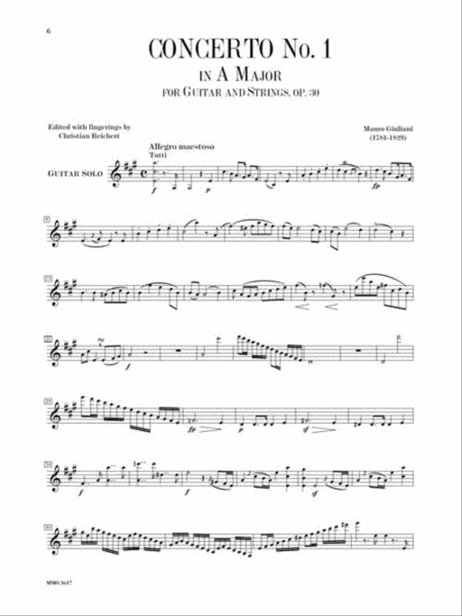 Giuliani – Guitar Concerto No. 1 in A Major, Op. 30 Acoustic Guitar scores gallery preview page 5
