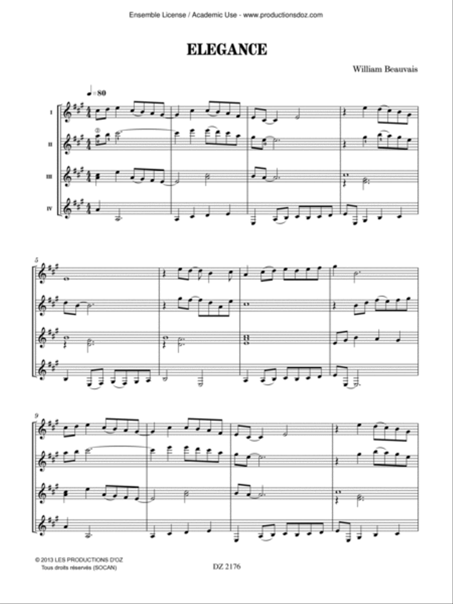Elegance - Suspensions Guitar Ensemble scores gallery preview page 2