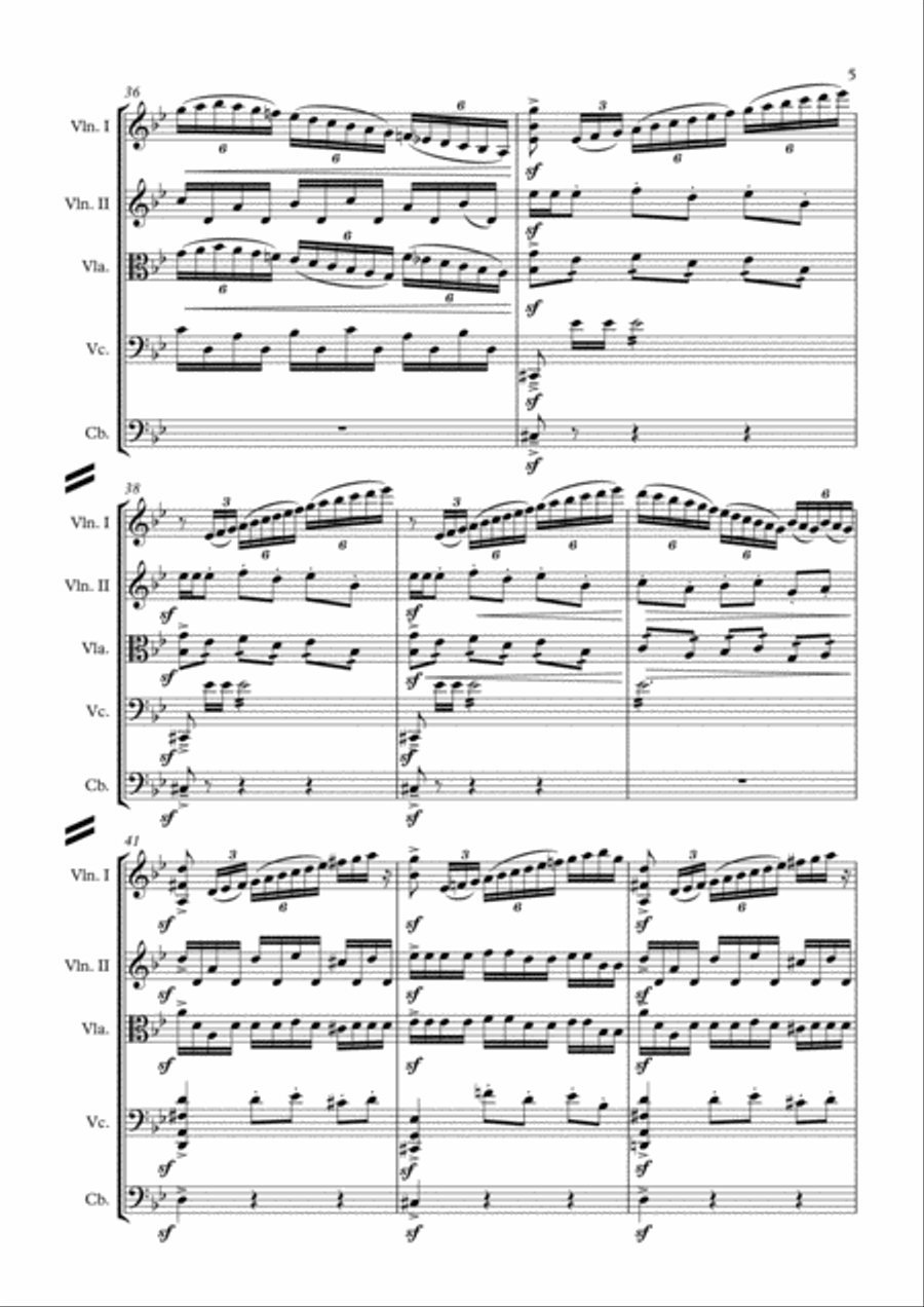 Isaac Albeniz - Asturias (Leyenda) String Orchestra scores gallery preview page 5