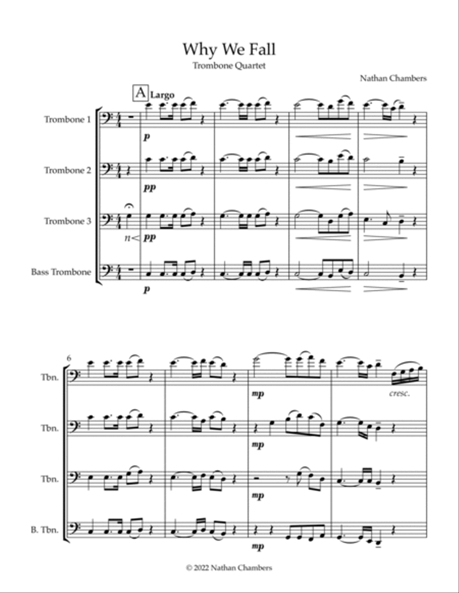 Why We Fall Brass Quartet scores gallery preview page 2