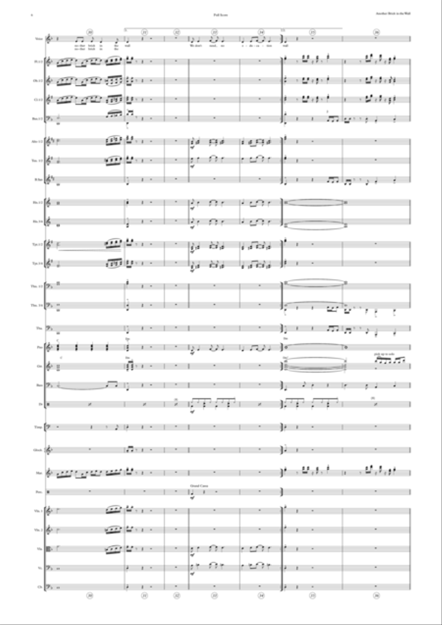 Another Brick In The Wall, Part 2 Full Orchestra scores gallery preview page 6