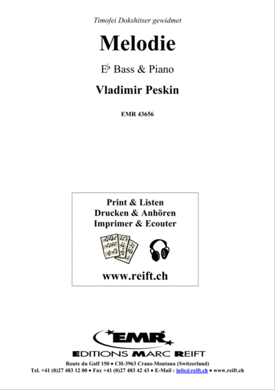 Melodie Piano Accompaniment scores gallery preview page 1