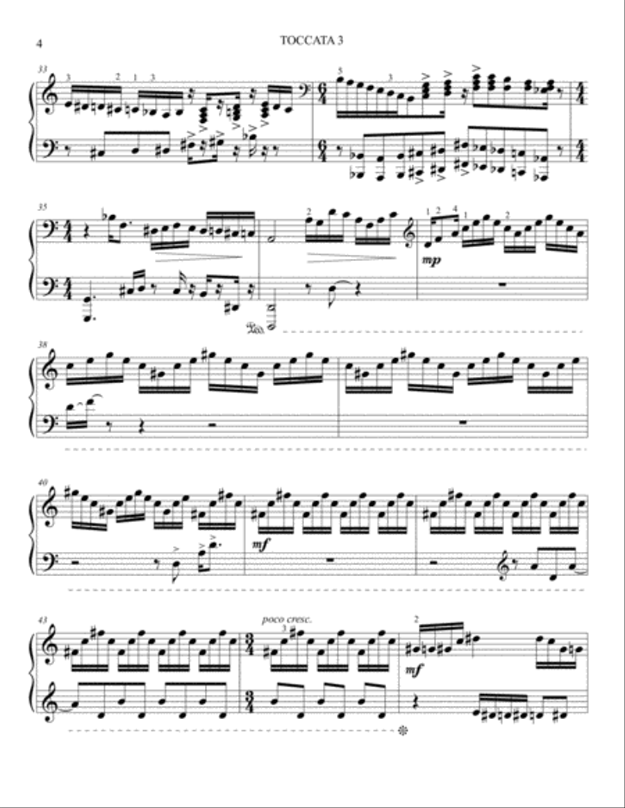 Toccata 3 Piano Solo scores gallery preview page 6
