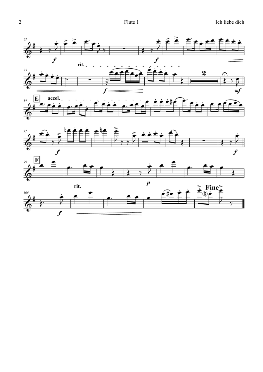 Ich liebe dich - Beethoven goes Polka - Flute Quartet Flute Quartet scores gallery preview page 6