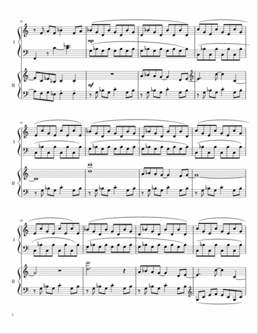 Misplaced Keys (Intermediate Piano Duo) 2 Pianos, 4-Hands scores gallery preview page 3