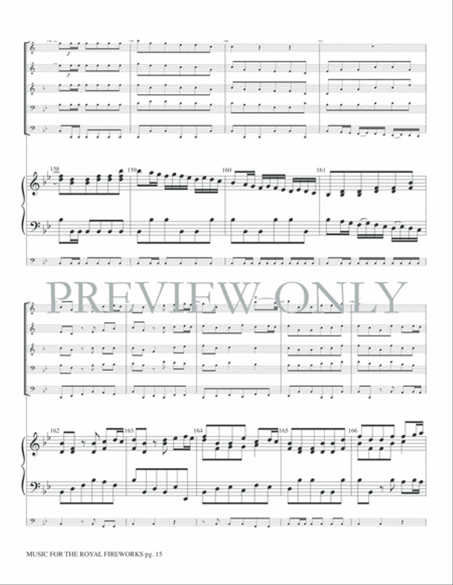Music for the Royal Fireworks Brass Ensemble scores gallery preview page 17