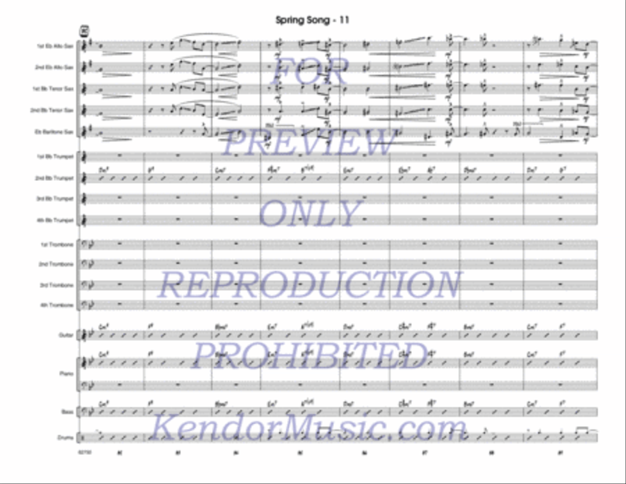 Spring Song (Score) Jazz Ensemble scores gallery preview page 12