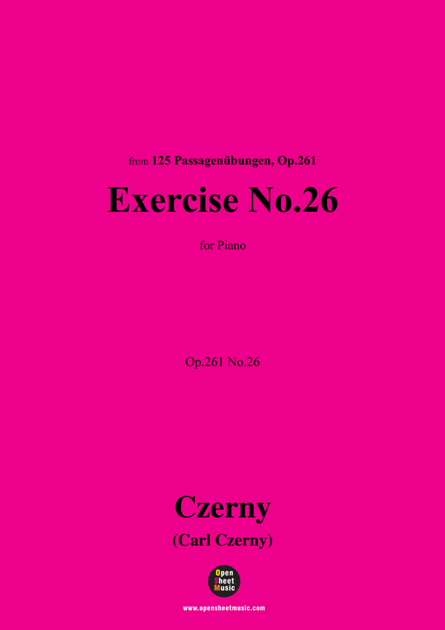 C. Czerny-Exercise No.26,Op.261 No.26 Piano Method scores gallery preview page 1
