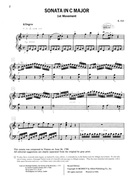 Sonata in C, K. 545 (Complete)