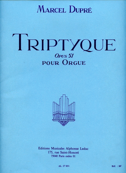 Dupre Triptyque Op.51 Organ Book