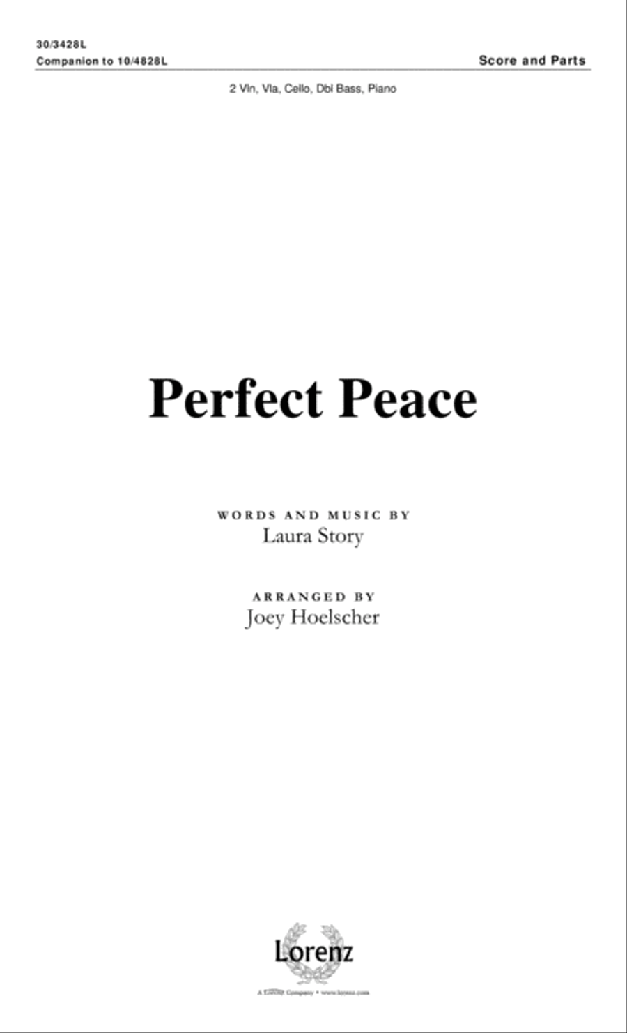 Perfect Peace - Instrumental Ensemble Score and Parts Choir scores gallery preview page 2