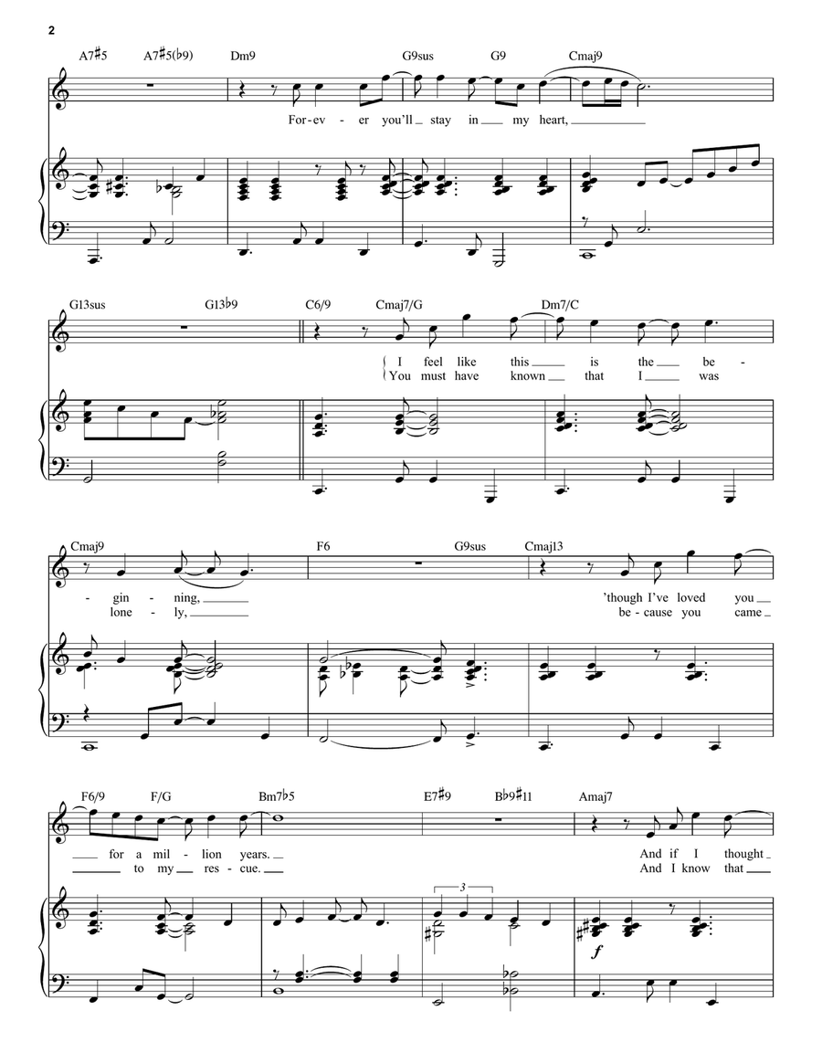 You Are The Sunshine Of My Life [Jazz version] (arr. Brent Edstrom) High Voice scores gallery preview page 2