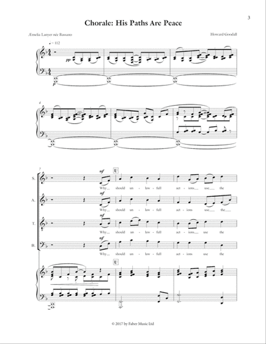 Chorale: His Paths Are Peace from Invictus: A Passion 4-Part scores gallery preview page 4