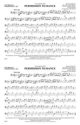Permission to Dance: Low Brass & Woodwinds #1 - Bass Clef