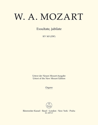Book cover for Exsultate, jubilate K. 165 (158a)