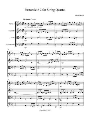 Pastorale #2 for String Quartet