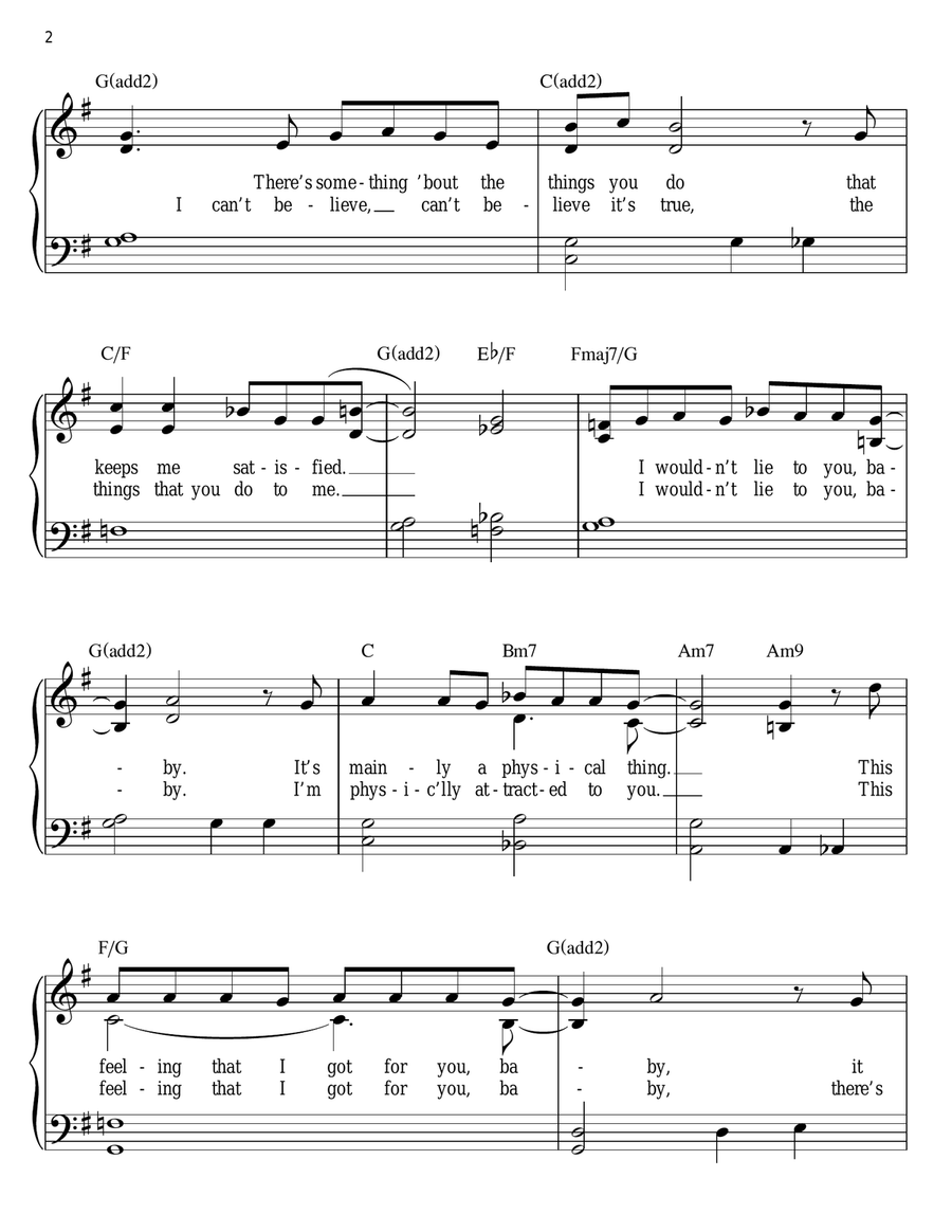 I Feel For You Easy Piano scores gallery preview page 2