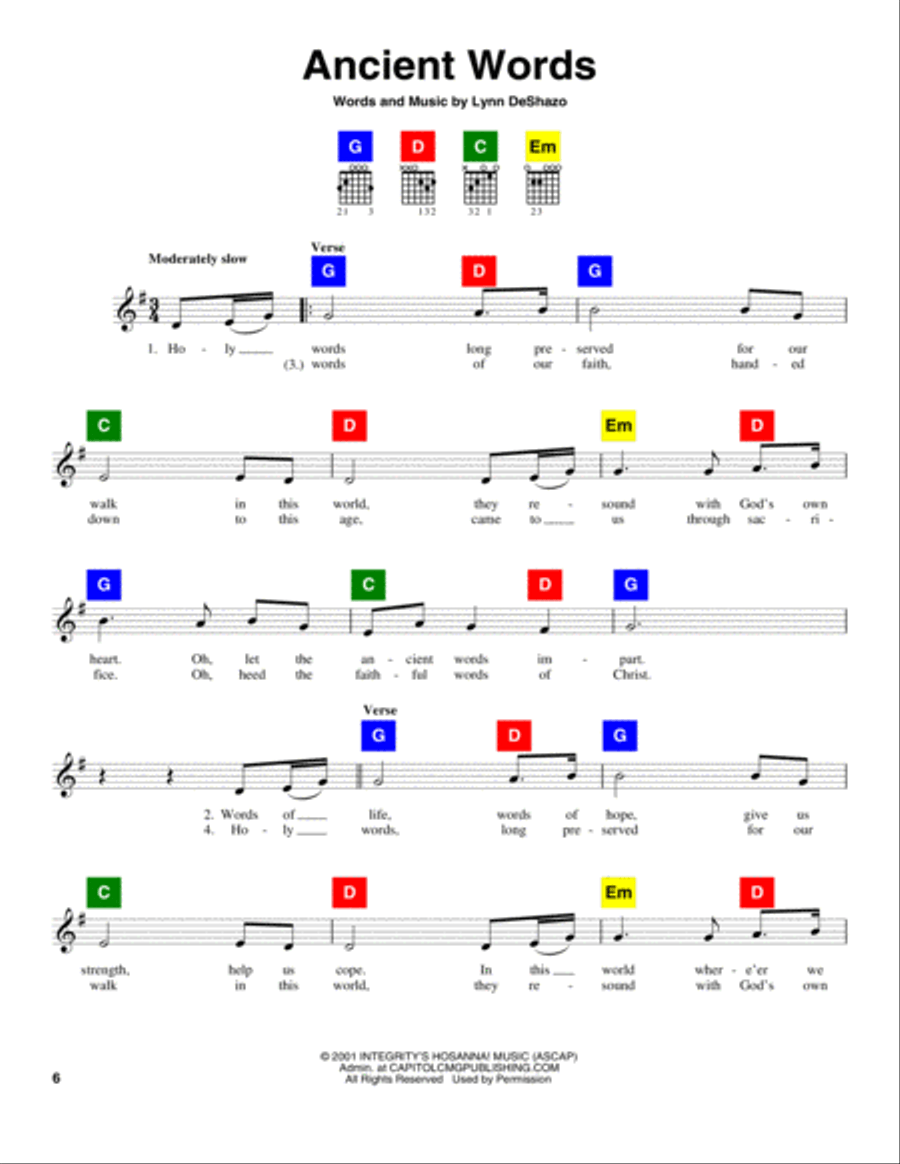 Ancient Words Sacred scores gallery preview page 1