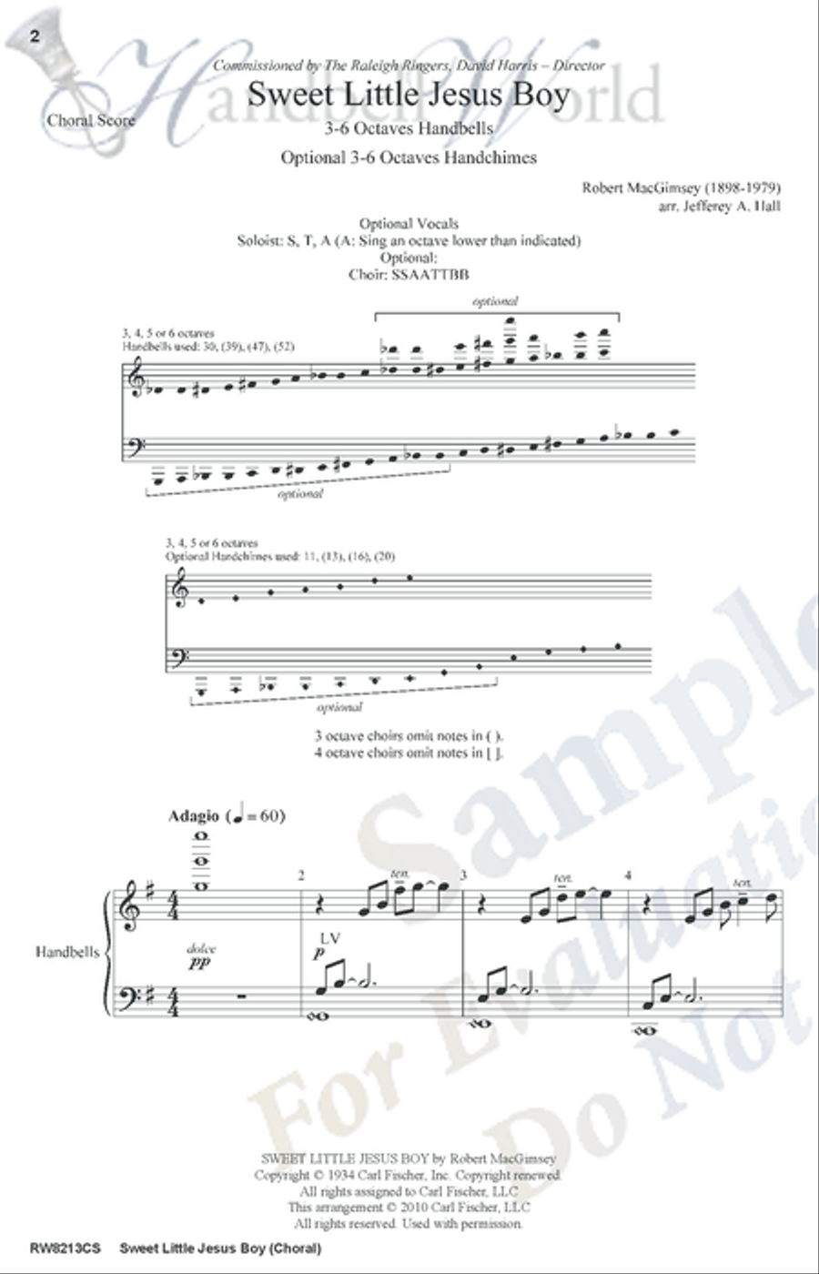 Sweet Little Jesus Boy Sweet Little Jesus Boy 5-Octaves scores gallery preview page 2