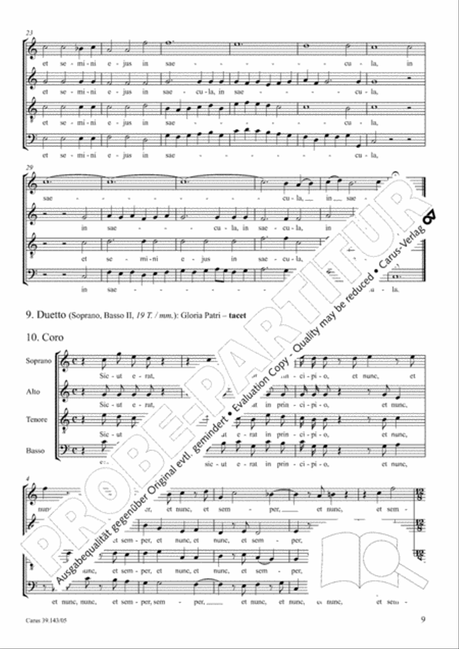 Magnificat in C major 4-Part scores gallery preview page 10