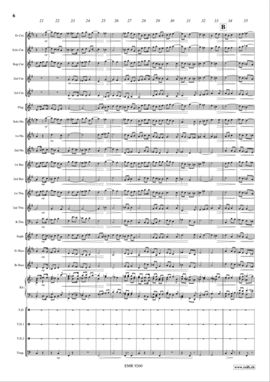 Marche des Trompettes Brass Band scores gallery preview page 7