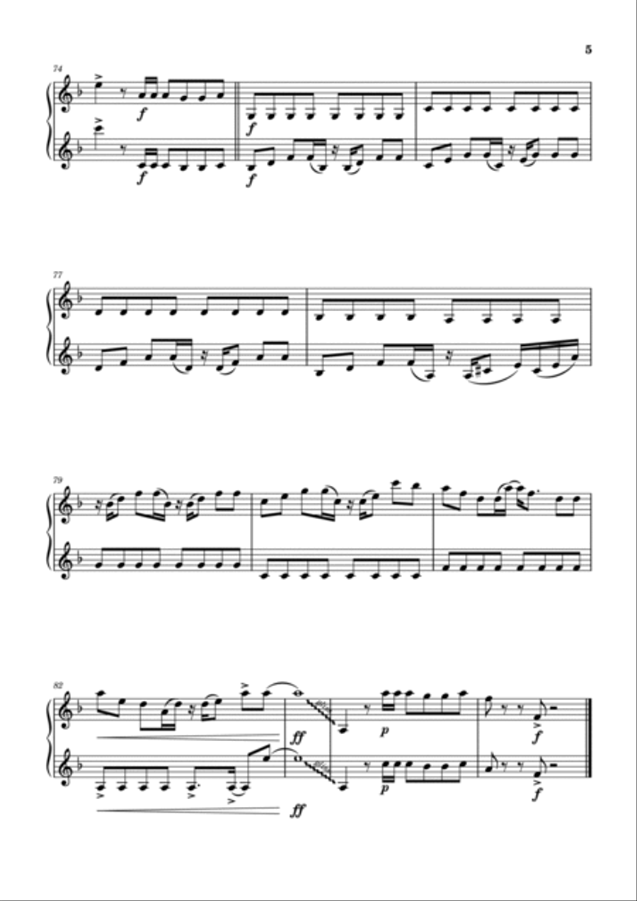 Another Day Of Sun Another Day Of Sun Clarinet Duet scores gallery preview page 5