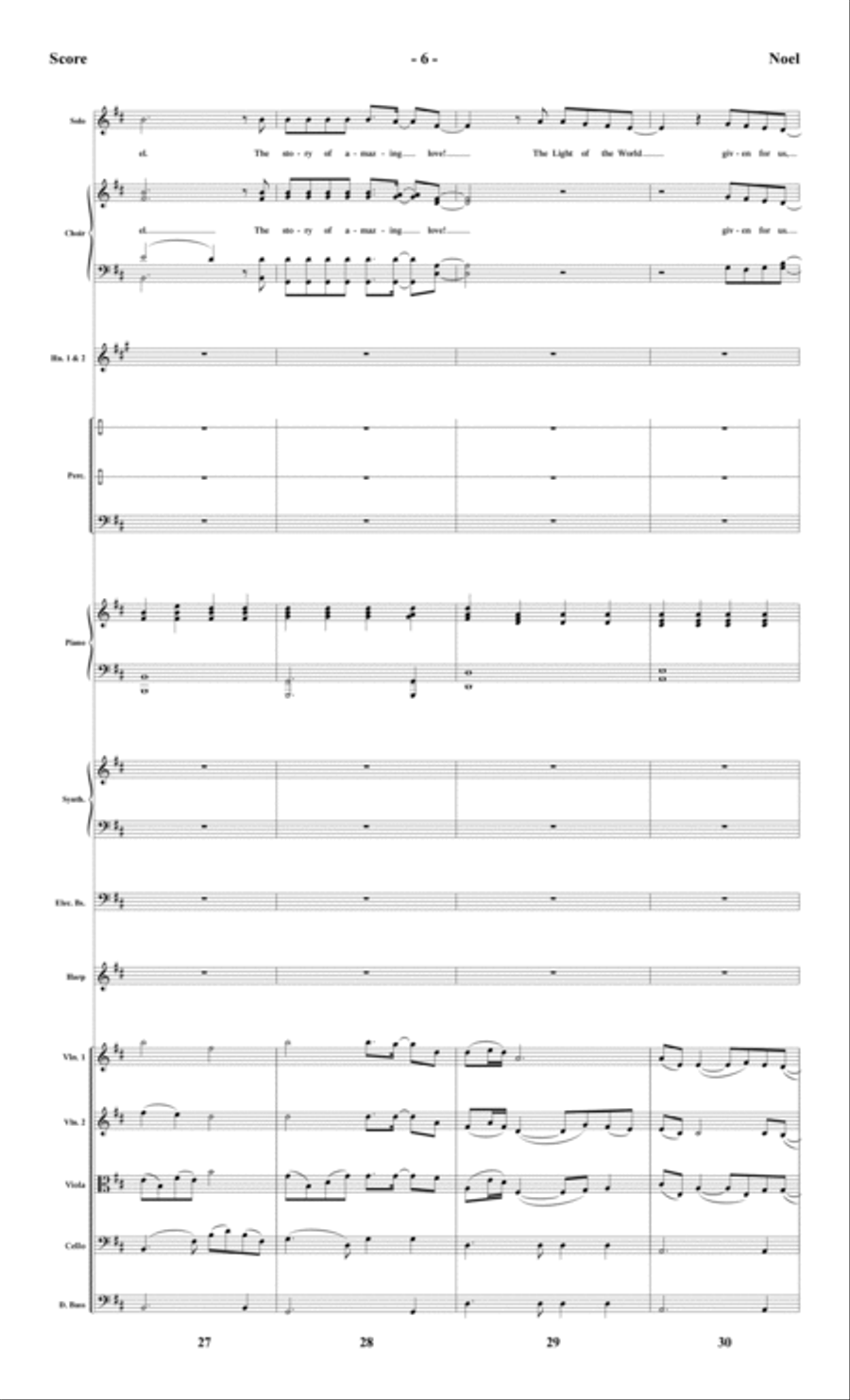 Noel (feat. Lauren Daigle) (arr. Heather Sorenson) - Full Score Choir scores gallery preview page 6