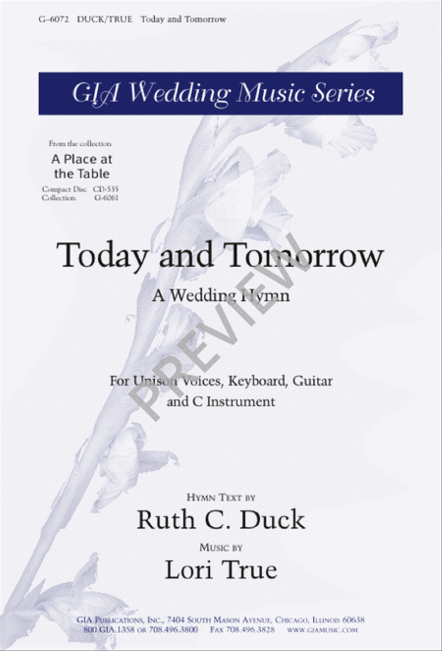 Today and Tomorrow Today and Tomorrow Unison Choir scores gallery preview page 1